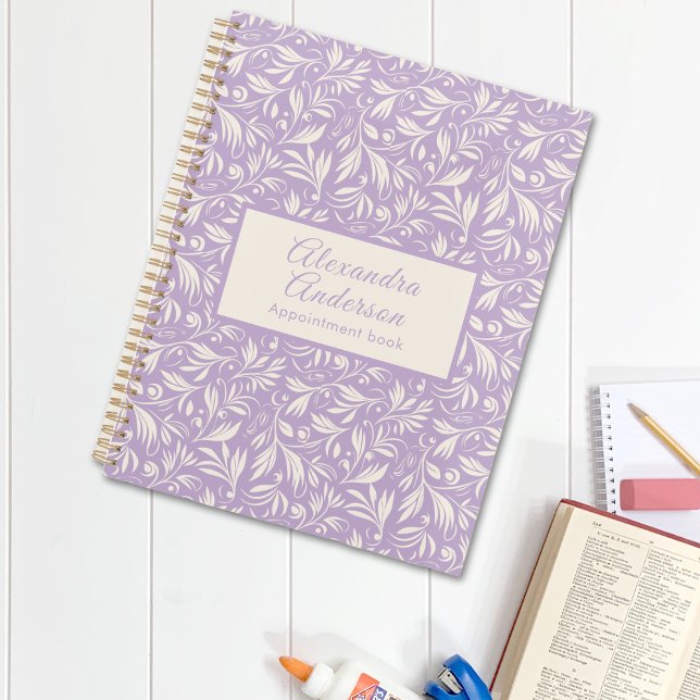 Elegant Minimal Floral Leaves Pattern  Script Planner (Elegant Minimal Floral Leaves Pattern Script Planner)