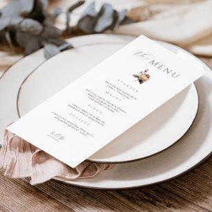 Elegant Minimal Floral Rose The Menu