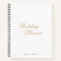 Elegant Minimal Formal Gold Script Wedding Planner