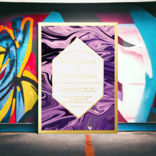 Elegant Minimal Geometric Galaxy Art Wedding Gold