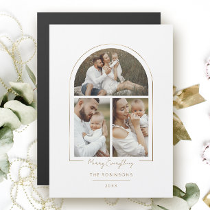 Elegant Minimal Gold Line Arch 3-Photo