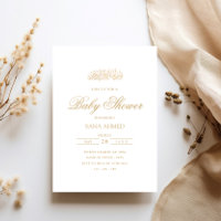 Elegant Minimal Gold Muslim Baby Shower Party