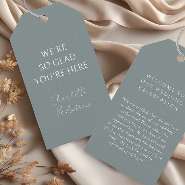 Elegant Minimal Handwriting Deep Sea Gift Tag (Creator Uploaded)