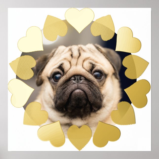 Elegant minimal heart photo foil prints (Front)