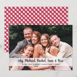 Elegant Minimal Merry Christmas Custom Photo Holiday Card