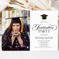 Elegant Minimal Minimalist Custom Photo Graduation