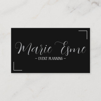 Elegant Minimal Modern Black Professional  Business Card