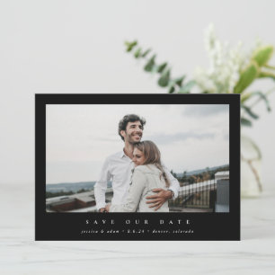 Elegant Minimal Modern Single Photograph Save The Date
