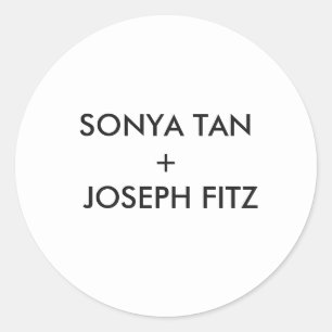 Elegant Minimal Modern Wedding Envelope Square Classic Round Sticker