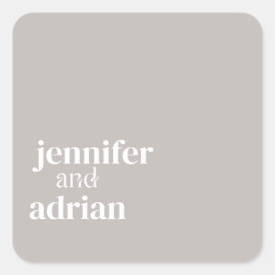 Elegant Minimal Modern Wedding Envelope Square   Sticker
