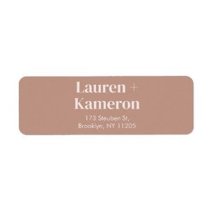 Elegant Minimal Modern Wedding Return Label