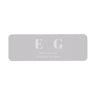 Elegant Minimal Modern Wedding Return Label