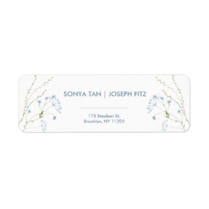 Elegant Minimal Modern Wedding Return Label