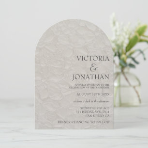 Elegant Minimal Neutral Taupe Wedding Invitation