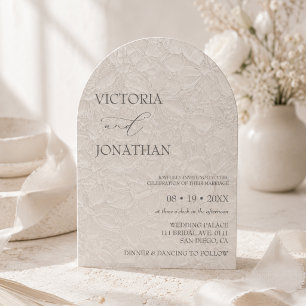 Elegant Minimal Neutral Wedding Invitation