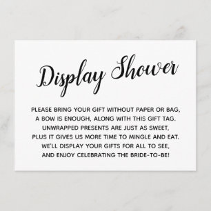 Elegant, Minimal No Wrap Bridal Shower Gift Card