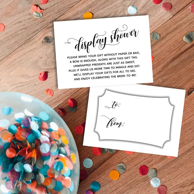 Elegant, Minimal No Wrap Bridal Shower Gift Tag (Creator Uploaded)