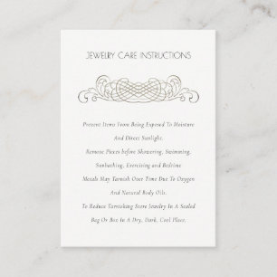 Elegant Minimal Ornate Silver Divider Jewellery Ca Business Card