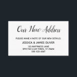 Elegant, Minimal "Our New Address" Insert Card<br><div class="desc">Keep your friends and family up to date with your new address using these simple, elegant enclosure cards. Versatile notes read "Our New Address" on the front and "Keep in Touch!" on the back, using a modern, casual, handwritten script font. Use the template fields to add all your details to...</div>