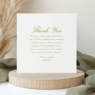 Elegant Minimal Perfect Pear Bridal Shower Thank You Card