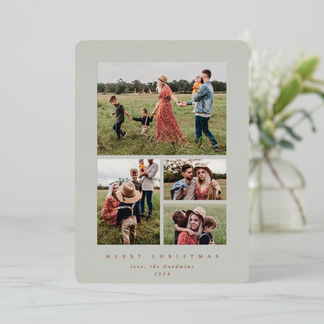 Elegant Minimal Sage Green Frame 4 Photo (Standing Front)