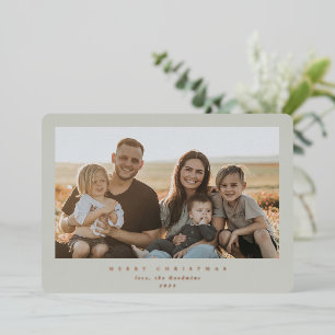 Elegant Minimal Sage Green Frame Single Photo