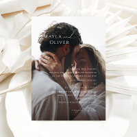 Elegant Minimal Script Photo Traditional Wedding