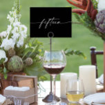 Elegant Minimal Script Table Cards Number Fifteen<br><div class="desc">This table number design features an elegant minimal script font. Click the "Click to customise further" button to edit the script wording's colour and the background colour. See the entire collection for more matching items!</div>