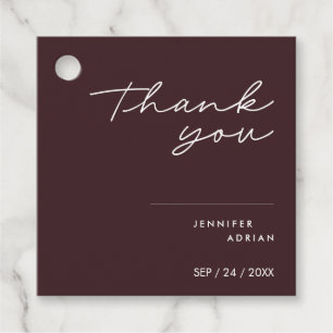 Elegant Minimal Seal brown Moder Favour Tags