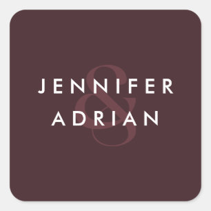 Elegant Minimal Seal brown Modern Wedding Envelope