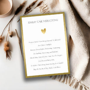 Elegant Minimal Simple Blush Gold Jewellery Care Business Card