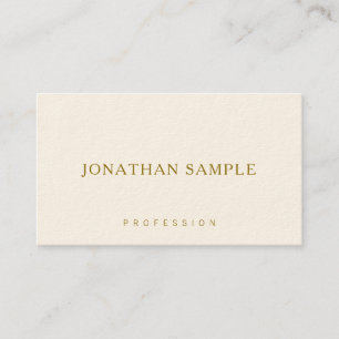 Elegant Minimal Simple Design Gold Text Luxury Business Card