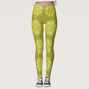 Elegant Minimal Simple Geometric Gradient Gold Leggings
