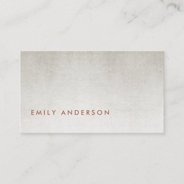 ELEGANT MINIMAL SIMPLE LIGHT GREY SILVER FOIL BUSINESS CARD (Front)
