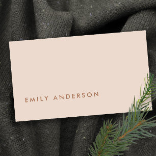ELEGANT MINIMAL SIMPLE MODERN BLUSH PINK TRENDY BUSINESS CARD