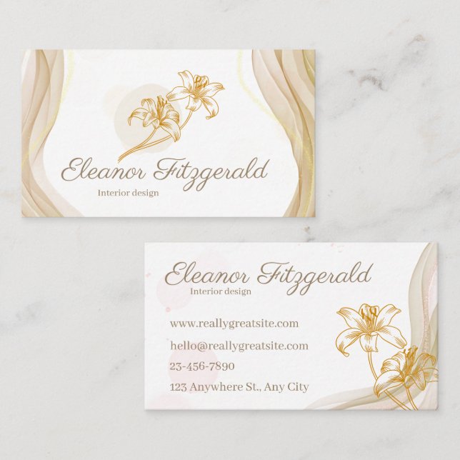 Elegant Minimal Soft Contact Card (Front/Back)
