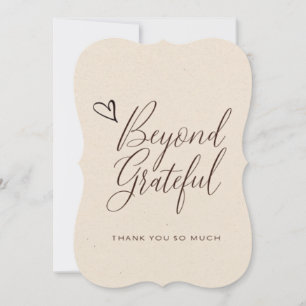 Elegant Minimal Thank You Card with Handwritten