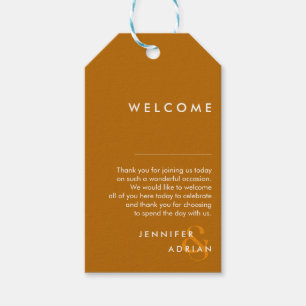 Elegant Minimal Tiger’s Eye Modern Wedding Gift Tags