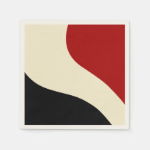 Elegant minimal wave in Red, Black, and Cream