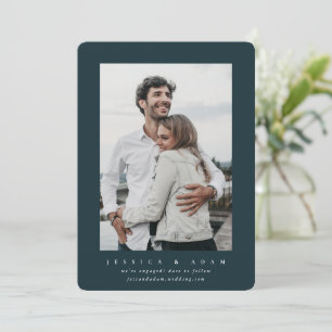 Elegant Minimal We’re Engaged! Photo Announcement