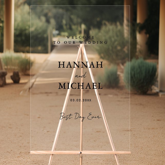 Elegant, Minimal, Wedding Acrylic Sign (Creator Uploaded)