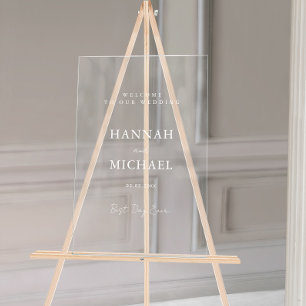 Elegant, Minimal, Wedding Acrylic Sign