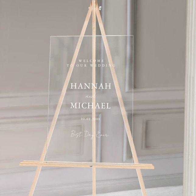 Elegant, Minimal, Wedding Acrylic Sign (Creator Uploaded)