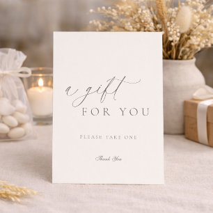 Elegant Minimal Wedding Favour Sign Invitation