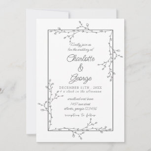 Elegant  Minimal Wedding Invitation