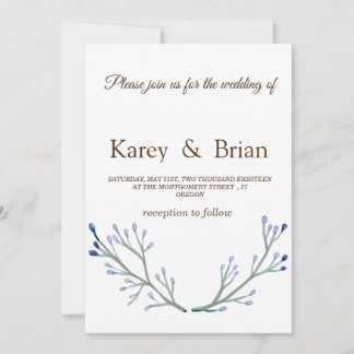 Elegant , Minimal Wedding Invitation Card