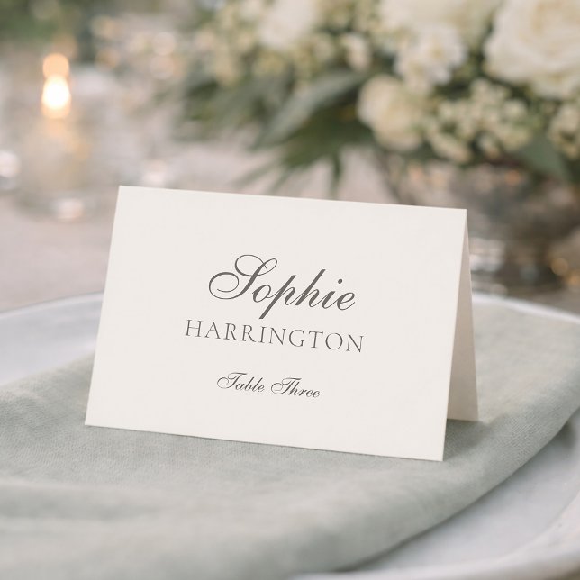 Elegant Minimal Wedding Place Card  (Creator Uploaded)