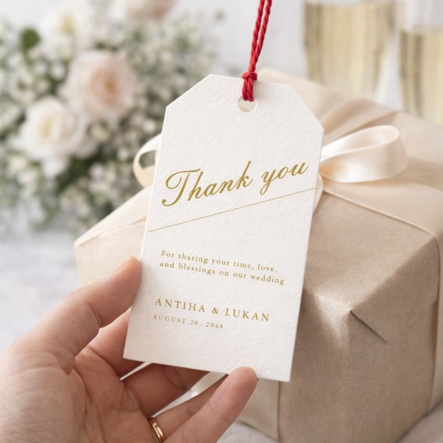 Elegant Minimal Wedding Thank You Tag (Creator Uploaded)