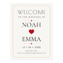 Elegant Minimal Wedding Welcome Sign