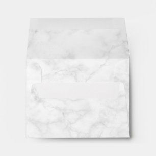 Elegant minimal white marble envelope